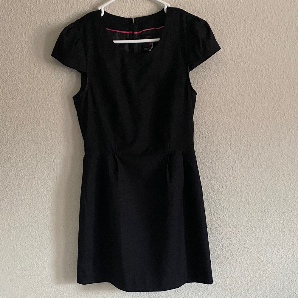 Forever 21 Black Mini Dress with Cap Sleeves